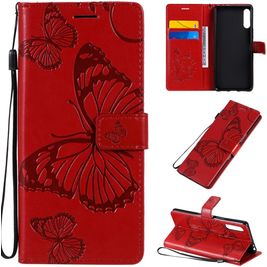 Mobigear Butterfly Housse Sony Xperia L4 Etui Porte-Monnaie - Rouge