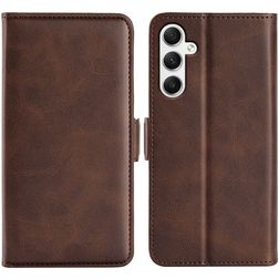 Mobigear Slim Magnet Housse Samsung Galaxy A35 Etui Porte-Monnaie - Marron