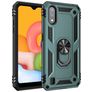Mobigear Armor Ring Samsung Galaxy A01 Plastique rigide Coque arrière Antichoc avec bague de maintien - Vert