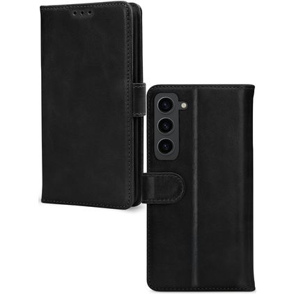 Mobilize Wallet Housse Samsung Galaxy S23 Etui en Cuir Véritable Porte-Monnaie - Noir