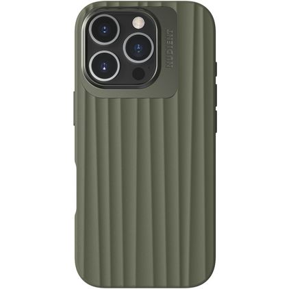 Nudient Bold Coque iPhone 16 Pro MagSafe Coque arrière Rigide - Olive Green