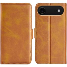 Mobigear Slim Magnet Housse iPhone Air Etui Porte-Monnaie - Cognac