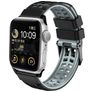 Mobigear Aero Armor Bracelet Silicone Apple Watch Fermeture boucle ardillon - 42/41/40/38 mm - Noir / Gris