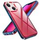 Mobigear Crystal Coque iPhone 14 Plus Coque arrière Rigide - Transparent / Rouge