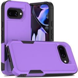 Mobigear Heavy Armor Coque Google Pixel 9a Coque arrière Rigide Anti-Chocs - Violet