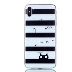 Mobigear Design iPhone XS Max TPU souple Coque arrière - Chat