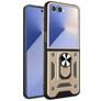 Mobigear Armor Ring Coque Samsung Galaxy Z Flip 7 Coque arrière Rigide Anti-Chocs avec Anneau-Support - Or