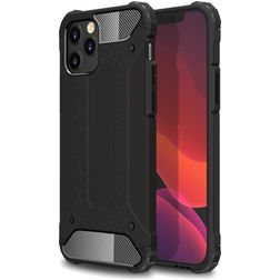Mobigear Outdoor Coque iPhone 12 Pro Coque arrière Rigide Anti-Chocs - Noir