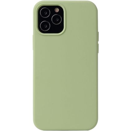Mobigear Rubber Touch Coque iPhone 13 Pro Max Coque arrière en Silicone - Vert pastel