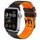 Mobigear Aero Armor Bracelet Silicone Apple Watch Fermeture boucle ardillon - 49/46/45/44 mm - Noir / Orange