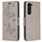 Mobigear Butterfly Housse Samsung Galaxy S24 Plus Etui Porte-Monnaie - Gris