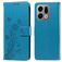 Mobigear Flowers Housse OPPO Find X9 Etui Porte-Monnaie - Bleu