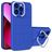 Mobigear Cube Coque iPhone 14 Plus Coque arrière Rigide avec Support Amovible - Bleu