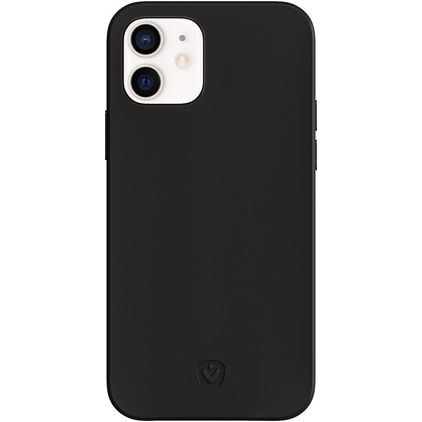 Valenta Snap Luxe iPhone 12 Mini Cuir véritable Coque arrière - Noir