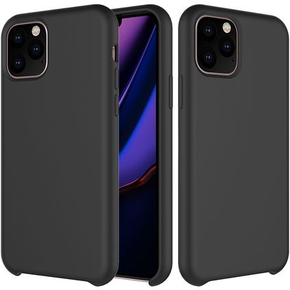 Mobigear Rubber Touch iPhone 11 Pro Silicone Coque arrière - Noir