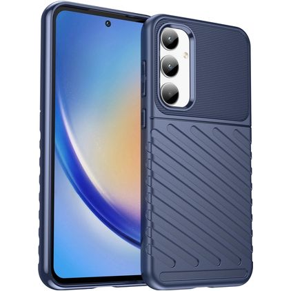 Mobigear Groove Coque Samsung Galaxy A35 Coque arrière en TPU Souple - Bleu