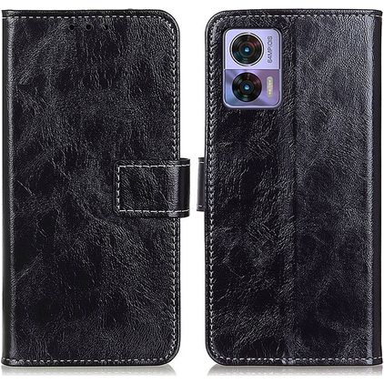 Mobigear Basic Housse Motorola Edge 30 Neo Etui Porte-Monnaie - Noir