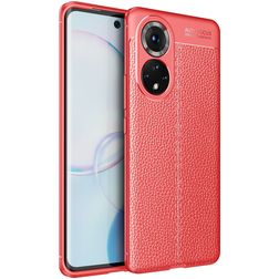 Mobigear Luxury Coque HONOR 50 Coque arrière en TPU Souple - Rouge