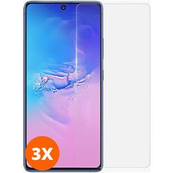 Mobigear Samsung Galaxy S10 Verre trempé Protection d'écran - Compatible Coque (Lot de 3)