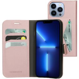 Mobiparts Classic Wallet Housse iPhone 13 Pro Etui Porte-Monnaie - Rose