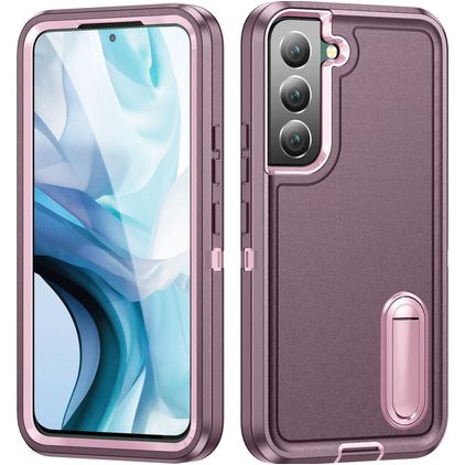 Mobigear Rugged Stand Coque Samsung Galaxy S23 Plus Coque arrière Rigide Anti-Chocs avec Support Amovible - Violet