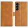 Mobigear Slim Magnet Housse Samsung Galaxy S25 FE Etui Porte-Monnaie - Cognac