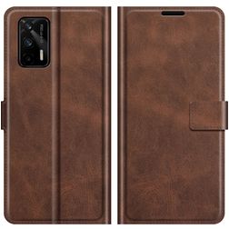 Mobigear Wallet Housse Realme GT Etui Porte-Monnaie - Marron