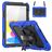Mobigear SureGrip Xtreme Coque iPad 10 (2022) Coque arrière en Plastique rigide,Silicone + Bandoulière + Support Amovible - Noir / Bleu