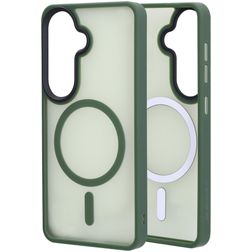 Mobiparts Hardcover Coque Samsung Galaxy S26 MagSafe Coque arrière Rigide - Satin Green