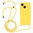 Mobigear Lanyard iPhone 14 Coque avec cordon en Silicone - Jaune