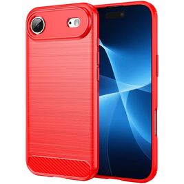 Mobigear Brushed Slim Coque iPhone Air Coque arrière en TPU Souple - Rouge