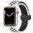 Mobigear Sport Plus Mag Bracelet Silicone Apple Watch Fermeture magnétique - 42/41/40/38 mm - Noir / Blanc