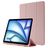 Mobigear Tri-Fold Gel Coque iPad Air 11 Pouces (2026) Etui en TPU,Similicuir + Porte-crayon - Rose