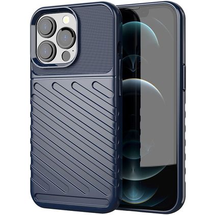 Mobigear Groove Coque iPhone 13 Pro Coque arrière en TPU Souple - Bleu