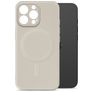 My Style Protective Flex Coque iPhone 15 Pro MagSafe Coque arrière en TPU Souple - Antique White