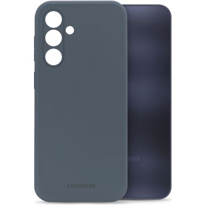 Mobilize Rubber Gelly Coque Samsung Galaxy A25 Coque arrière en TPU Souple - Matt Blue