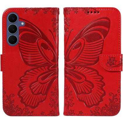 Mobigear Butterfly Housse Samsung Galaxy S26 FE Etui Porte-Monnaie - Rouge