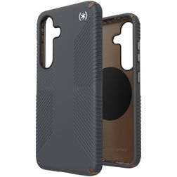 Speck Presidio2 Grip Magnet Coque Samsung Galaxy S25 MagSafe Coque arrière Rigide Anti-Chocs - Charcoal Grey