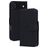 Mobiparts Wallet Housse iPhone Air MagSafe Etui en Cuir Véritable Porte-Monnaie - Noir