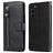 Mobigear Zipper Housse Samsung Galaxy S23 Etui Porte-Monnaie - Noir