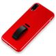 Mobigear Rubber Ring Coque iPhone XS Max Coque arrière Rigide avec Anneau-Support - Rouge