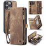 Caseme 008 Housse iPhone 16 Pro Max Etui avec Coque Détachable Porte-Monnaie - Marron