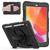Mobigear SureGrip Xtreme Coque iPad 9 (2021) Coque Arrière Rigide Antichoc + Porte-crayon + Bandoulière + Support Amovible - Noir
