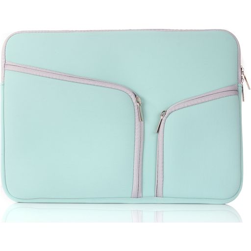 Mobigear Double Zipper Pochette Ordinateur portable en Neoprène (max 23 cm x 32 cm) Housse ordinateur - Vert