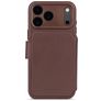 Decoded Detachable Wallet Housse iPhone 17 Pro MagSafe Etui avec Coque Détachable en Cuir Véritable Porte-Monnaie - Chocolate Brown