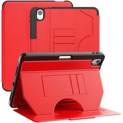 Mobigear Magnetic Folio Coque iPad Air 11 Pouces (2026) Etui + Porte-crayon - Rouge