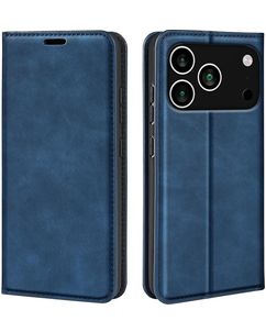 Mobigear Retro Slim iPhone 18 Pro Étui Portefeuille - Bleu foncé