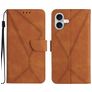 Mobigear Stitch Housse iPhone 17 Etui Porte-Monnaie - Marron