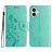 Mobigear Flowers Housse iPhone 16 Etui Porte-Monnaie - Vert