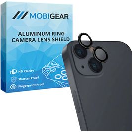 Mobigear Single iPhone 15 Plus Verre trempé Protection Objectif Caméra - Compatible Coque - Noir